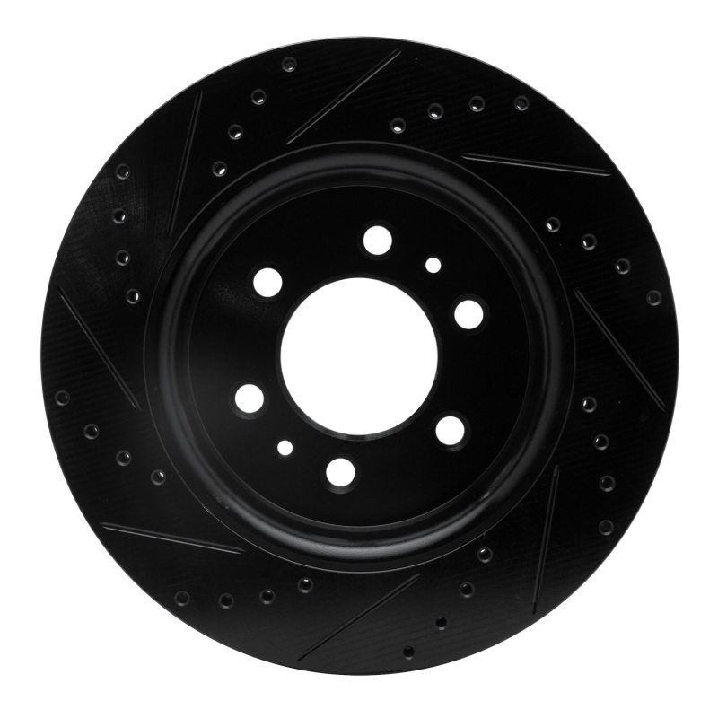 Ford Expedition Brake Rotor (1) - Front Right - R1 Concepts - Drilled & Slotted - Black - `07-`21